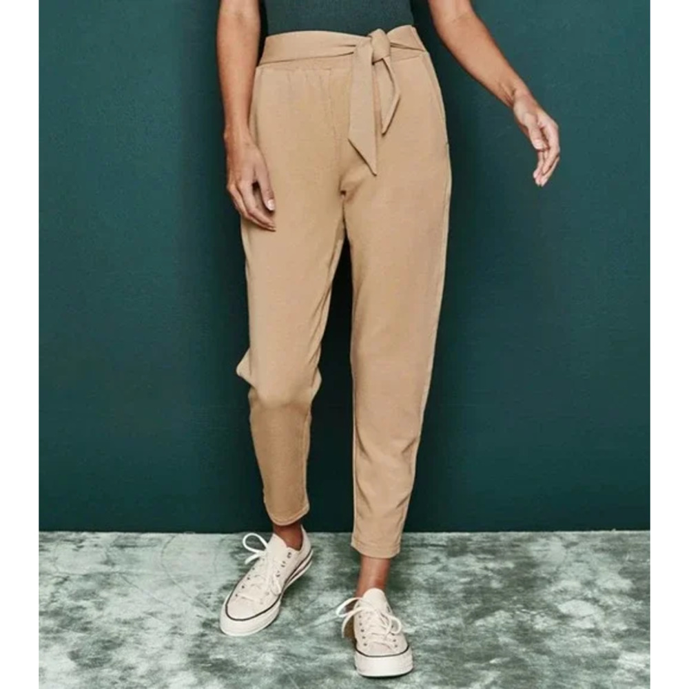 Summersalt The‎ Softest French Terry Tie Waist Pant Women's Small Fawn